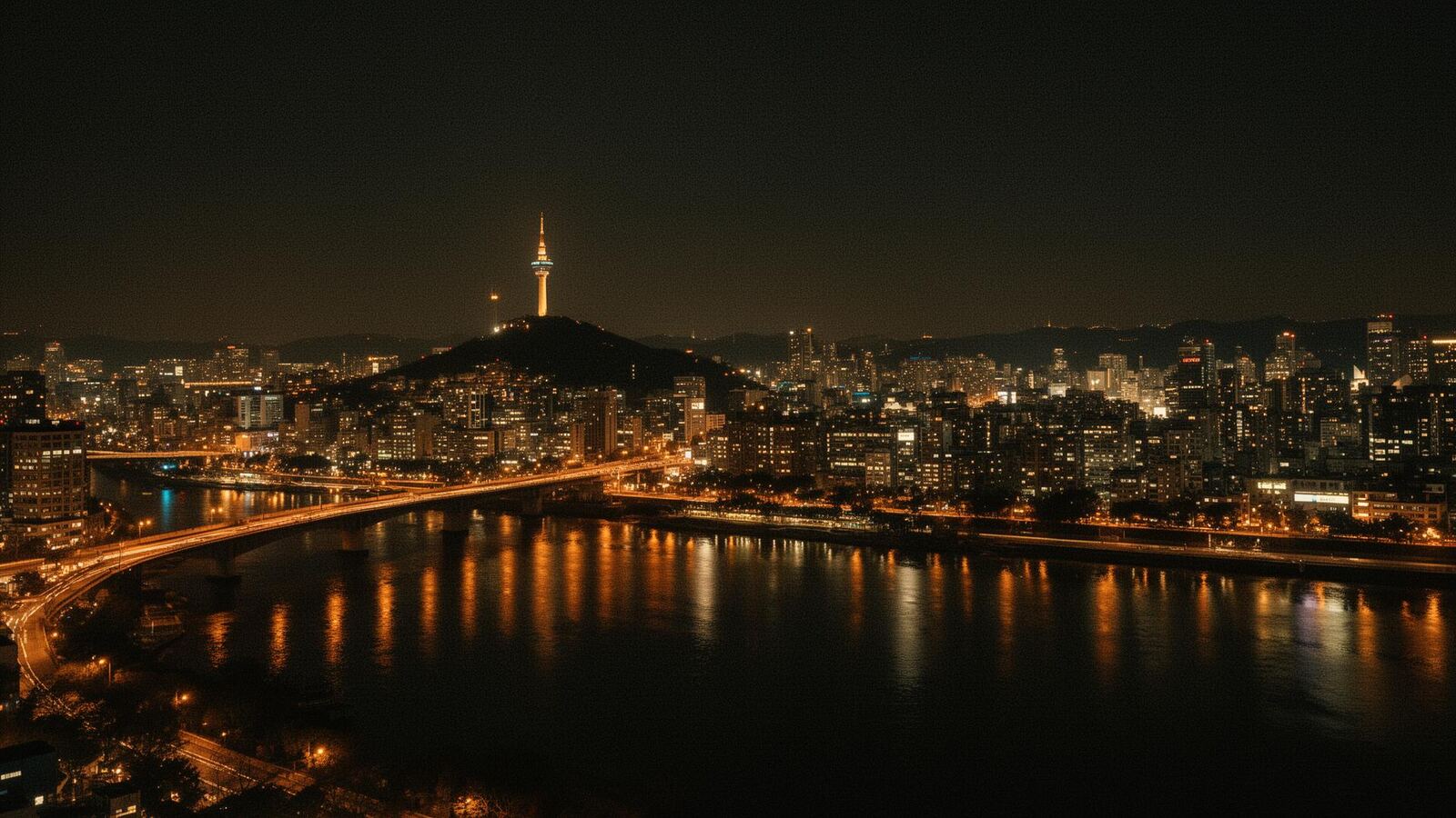 Seoul skyline at night